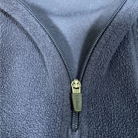 LL Bean Trail Fleece Quarter-zip Lightweight Men’s Size XL Tall In Navy Blue - Picture 3 of 4